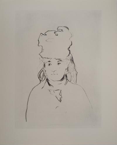 Edouard MANET : Portrait de Berthe Morisot, Héliogravure 2