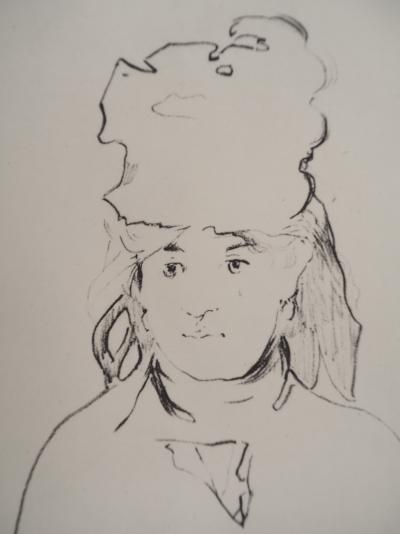 Edouard MANET : Portrait de Berthe Morisot, Héliogravure 2
