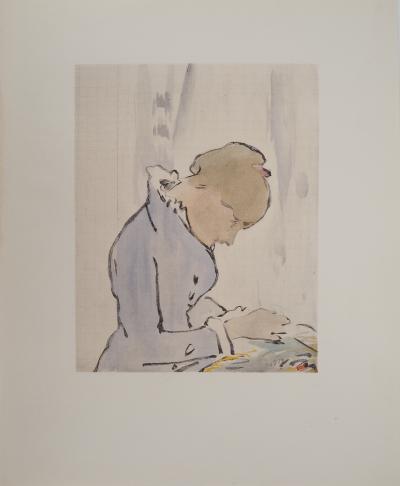 Berthe MORISOT : La couturière, Lithographie 2