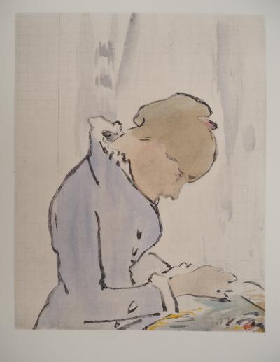Berthe MORISOT : La couturière, Lithographie 2