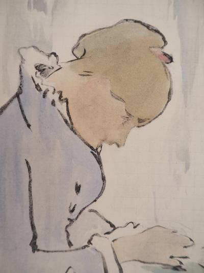 Berthe MORISOT : La couturière, Lithographie 2