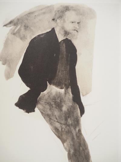 Edgar DEGAS : Portrait d'Edouard Manet, Lithographie signée 2