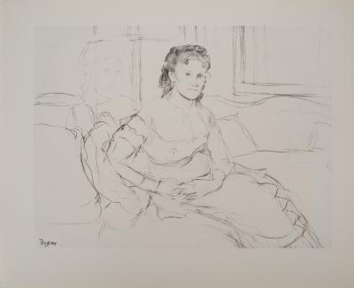 Edgar DEGAS : Etude de femme assise, Lithographie signée 2