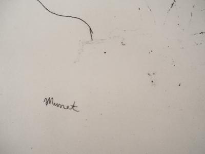 Edouard MANET : La peintre Eva Gonzales, Héliogravure signée 2