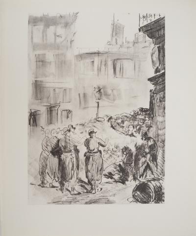 Edouard MANET : La Commune de Paris, une barricade, Héliogravure 2