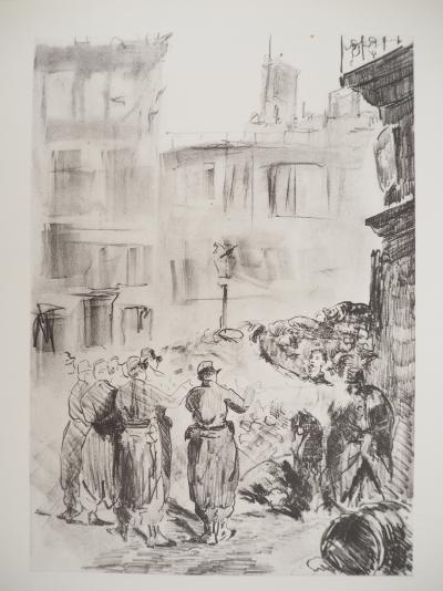 Edouard MANET : La Commune de Paris, une barricade, Héliogravure 2