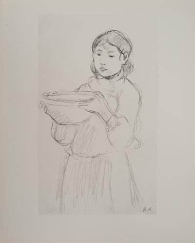 Berthe MORISOT : Jeune-fille au pot de terre, Héliogravure signée 2