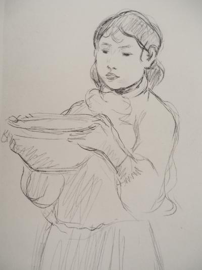 Berthe MORISOT : Jeune-fille au pot de terre, Héliogravure signée 2