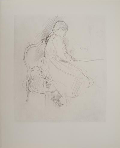 Berthe MORISOT : Petite fille étudiant, Héliogravure 2