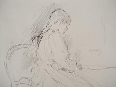 Berthe MORISOT : Petite fille étudiant, Héliogravure 2
