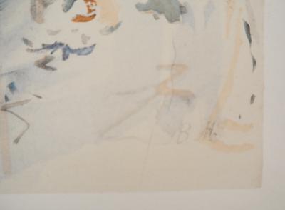 Berthe MORISOT : Petite fille nourrissant des canards, Lithographie signée 2