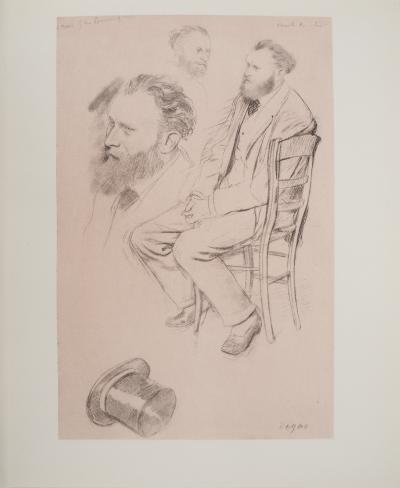 Edgar DEGAS : Etude de Manet au chapeau, Héliogravure signée 2