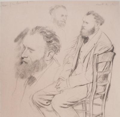 Edgar DEGAS : Etude de Manet au chapeau, Héliogravure signée 2