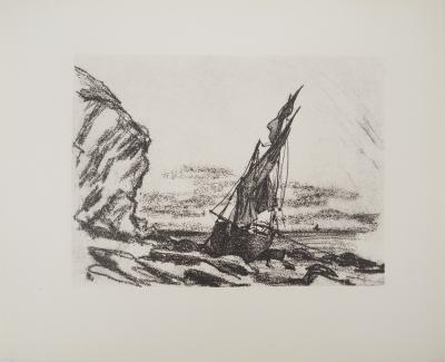 Claude MONET : Voilier dans la tempête, Héliogravure 2