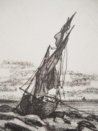 Claude MONET : Voilier dans la tempête, Héliogravure 2
