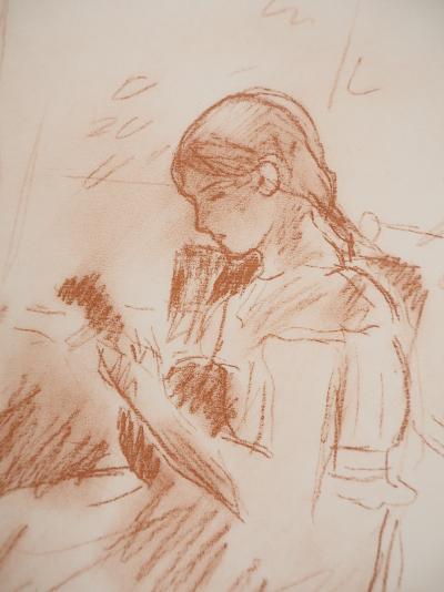 Berthe MORISOT : Jeune fille jouant de la guitare, Héliogravure 2
