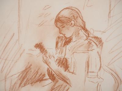 Berthe MORISOT : Jeune fille jouant de la guitare, Héliogravure 2