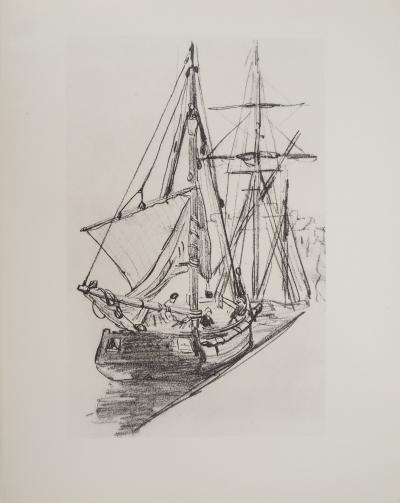 Claude MONET : Voiliers à quai, Héliogravure 2