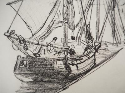 Claude MONET : Voiliers à quai, Héliogravure 2