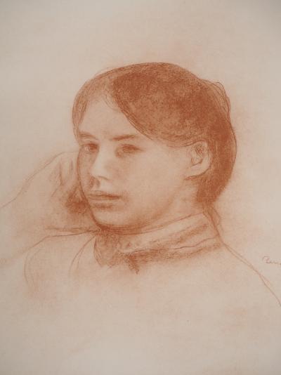 Pierre-Auguste RENOIR: Pensive woman, signed heliogravure 2