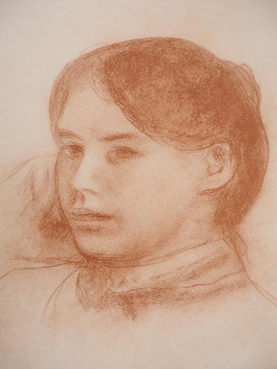 Pierre-Auguste RENOIR: Pensive woman, signed heliogravure 2