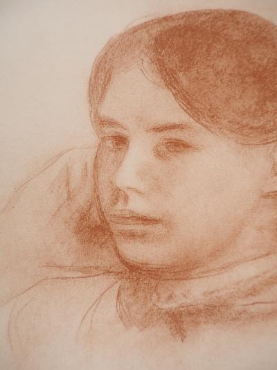 Pierre-Auguste RENOIR: Pensive woman, signed heliogravure 2