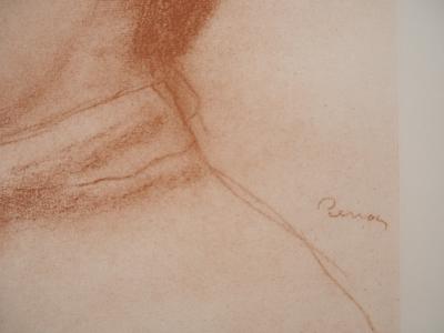 Pierre-Auguste RENOIR: Pensive woman, signed heliogravure 2