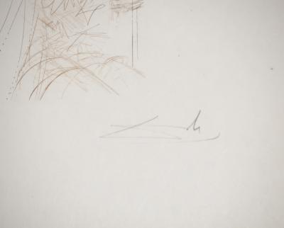 Salvador DALI : Roi Lear, Gravure originale signée 2