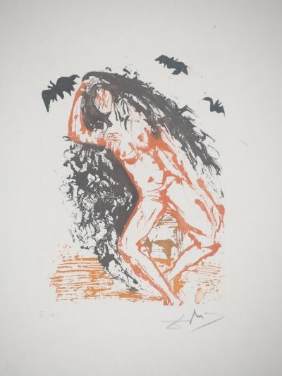 Salvador DALI : La paresse, Gravure originale signée 2