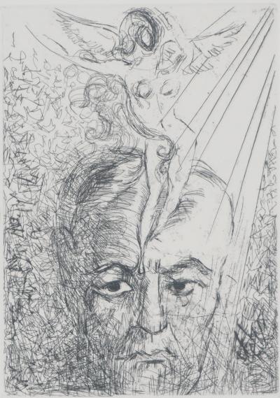 Salvador DALI : Psychanalyse, Freud, Gravure originale signée