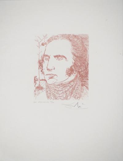 Salvador DALI : George Washington - Gravure originale signée 2