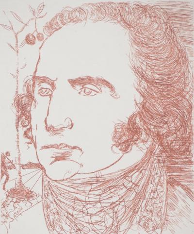 Salvador DALI : George Washington - Gravure originale signée 2