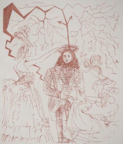 Salvador DALI : Benjamin Franklin, Gravure originale signée 2