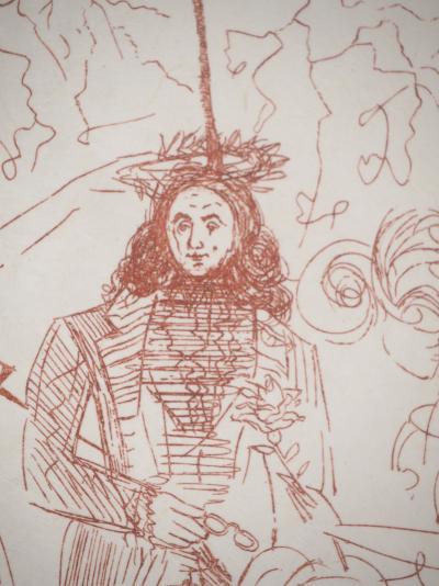Salvador DALI : Benjamin Franklin, Gravure originale signée 2