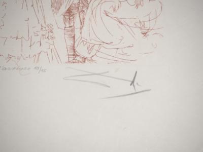 Salvador DALI : Benjamin Franklin, Gravure originale signée 2