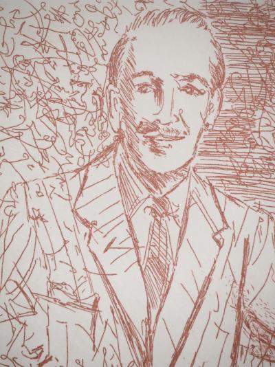 Salvador DALI: Walt Disney, Original signed engraving 2