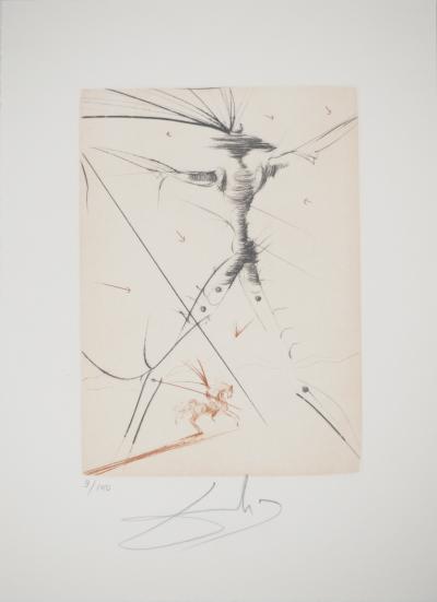 Salvador DALI : Le petit chevalier, Gravure originale signée 2