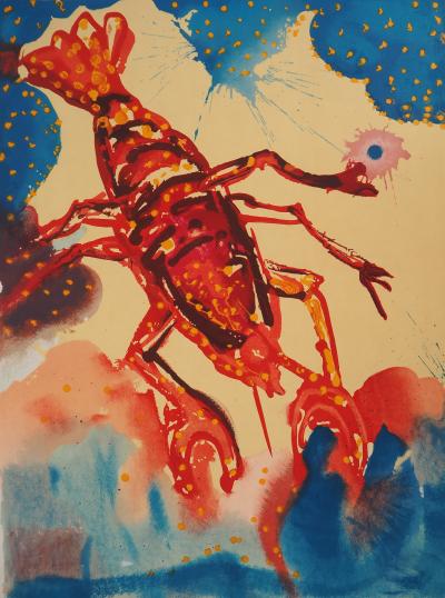 Salvador Dali : Zodiaque, le Cancer - Lithographie originale signée 2