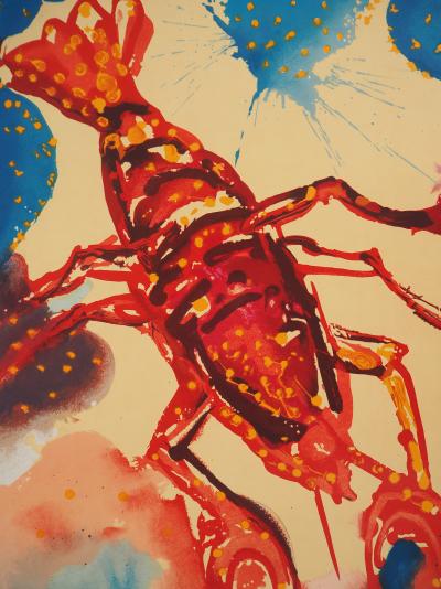 Salvador Dali : Zodiaque, le Cancer - Lithographie originale signée 2