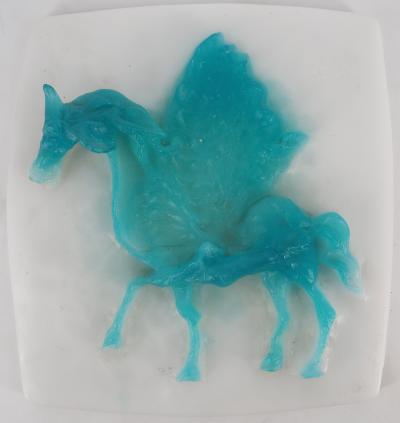 Salvador Dali : Pégase - Sculpture originale en pate de verre DAUM, signée 2