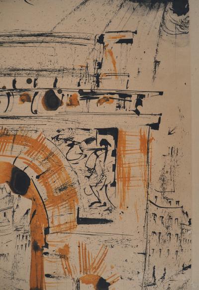 Salvador Dali : Paris, La Porte Saint Martin aux Cavaliers - Gravure originale Signée 2