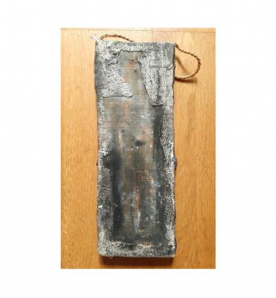 JABER - Visage en Croix - Sculpture en plâtre et acrylique 2