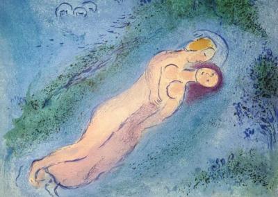Marc Chagall (d’après) - Daphnis et Chloé - Affiche Lithographique originale, Mourlot 2