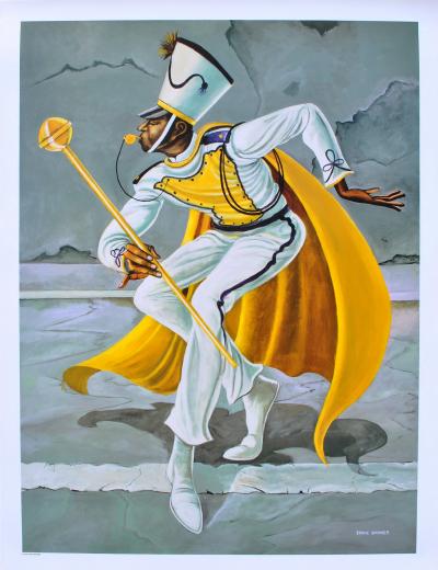 Ernie BARNES : Le Tambour Major, Sérigraphie signée 2