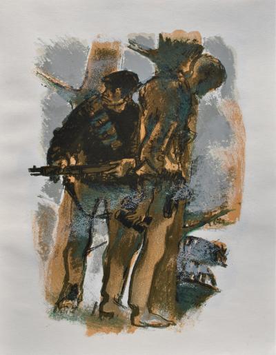 Lucien FONTANAROSA : Scènes de guerre, Ensemble de 6 Lithographies originales 2