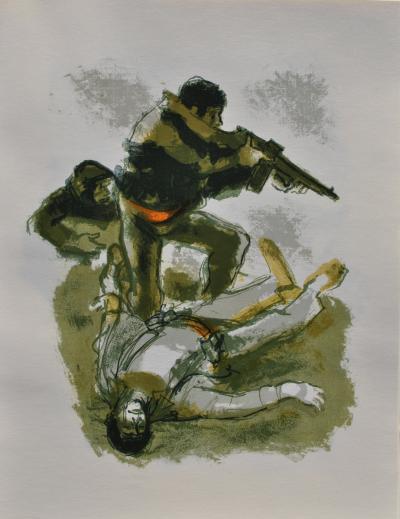 Lucien FONTANAROSA : Scènes de guerre, Ensemble de 6 Lithographies originales 2
