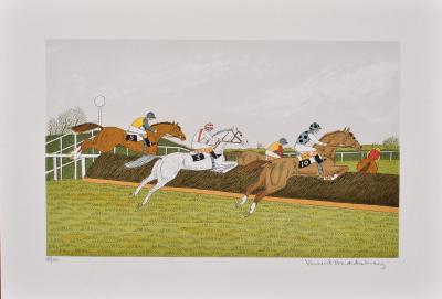 Vincent HADDELSEY : La course d’obstacles, Lithographie originale signée, 100ex 2
