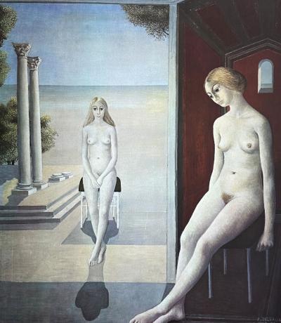 Paul DELVAUX (1897-1994) - Au bord de la mer, 1976 - Lithographie signée au crayon et numérotée 2