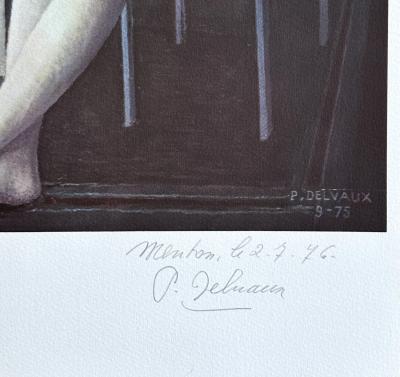 Paul DELVAUX (1897-1994) - Au bord de la mer, 1976 - Lithographie signée au crayon et numérotée 2