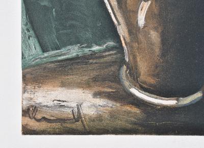 Maurice DE VLAMINCK : Fleurs au pot de grès, Lithographie signée 2